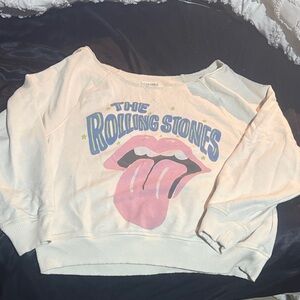 American Eagle Outfitters Tan and Cream Sweatshirt